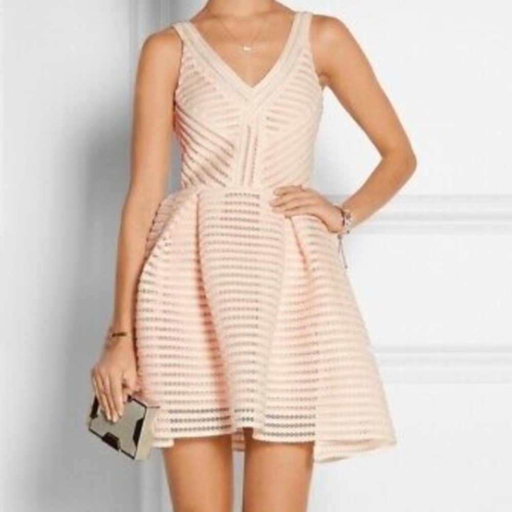 MAJE blush mesh pink dress size 2